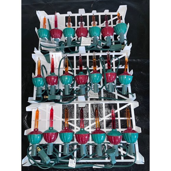 3 Boxes Classic Bubble Lights Indoor Use 3 Sets 7 Ft Length Each Christmas Tree - Picture 3 of 7